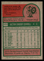 1975 Topps Mini #177 Vic Correll Near Mint+ RC Rookie 