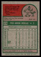 1975 Topps Mini #278 Paul Lindblad Near Mint+  ID: 527329