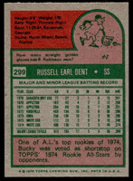 1975 Topps Mini #299 Bucky Dent Near Mint+ 