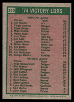 1975 Topps Mini #310 Catfish Hunter/Fergie Jenkins/Andy Messersmith/Phil Niekro Near Mint+ 