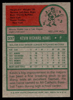 1975 Topps Mini #337 Kevin Kobel Near Mint measures short 