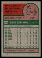 1975 Topps Mini #352 Darold Knowles Near Mint+  ID: 527399
