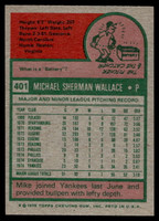 1975 Topps Mini #401 Mike Wallace Near Mint  ID: 527447