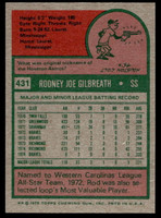 1975 Topps Mini #431 Rod Gilbreath Near Mint+  ID: 527476