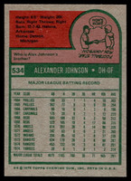 1975 Topps Mini #534 Alex Johnson Near Mint+  ID: 527886