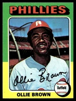 1975 Topps Mini #596 Ollie Brown Near Mint  ID: 527945