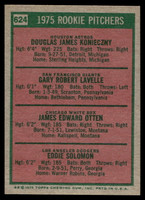 1975 Topps Mini #624 Rookie Pitchers Gary Lavelle/Doug Konieczny/Jim Otten/Eddie Solomon Near Mint+ RC Rookie 