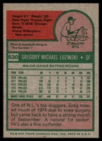 1975 Topps Mini #630 Greg Luzinski Near Mint  ID: 527972