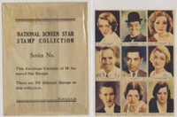 1932 National Screen Star Stamp Collection  Lot of 18 with Original Envelope  #*sku37787