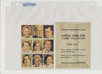 1932 National Screen Star Stamp Collection  Lot of 18 with Original Envelope  #*sku37788