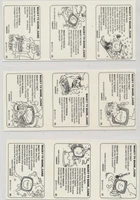1978 Hostess Wacky TV Show Uncut 3-card Panel Sheet Partial Set 36/48 cards  #*sku37791