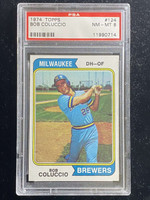 1974 Topps #124 Bob Coluccio Brewers PSA 8 NM-Mint
