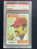1974 Topps #174 Bill Robinson Phillies PSA 8 NM-Mint