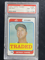 1974 Topps Traded #458T Jim Ray Tigers PSA 8 NM-Mint