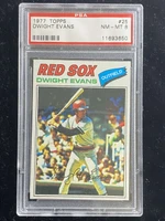 1977 Topps #25 Dwight Evans Red Sox PSA 8 NM-Mint