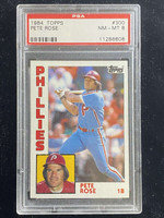 1984 Topps #300 Pete Rose Phillies PSA 8 NM-Mint