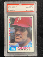 1982 Topps #337 Pete Rose Phillies PSA 8 NM-Mint All-Star