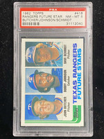 1982 Topps #418 John Butcher Rangers PSA 8 NM-Mint Future Stars Johnson Schmidt