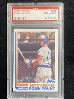 1982 Topps #435 Robin Yount bre PSA 8 NM-Mint