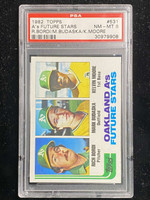 1982 Topps #531 Rich Bordi A's PSA 8 NM-Mint Future Stars Budaska Moore