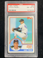 1983 Topps #56 Chcuk Rainey Red Sox PSA 8 NM-Mint