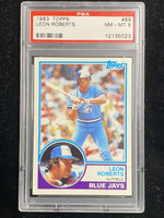 1983 Topps #89 Leon Roberts Blue Jays PSA 8 NM-Mint