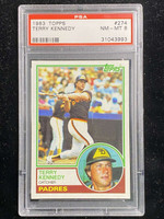 1983 Topps #274 Terry Kennedy Padres PSA 8 NM-Mint