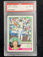 1983 Topps #413 Matt Keough A's PSA 8 NM-Mint