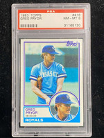 1983 Topps #418 Greg Pryor Royals PSA 8 NM-Mint