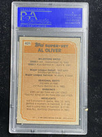 1983 Topps #421 Al Oliver Pirates PSA 8 NM-Mint Super Veteran