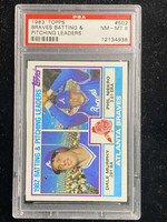 1983 Topps #502 Dale Murphy Braves PSA 8 NM-Mint Phil Niekro Leaders