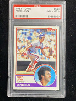 1983 Topps #520 Fred Lynn Angels PSA 8 NM-Mint