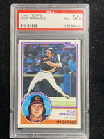1983 Topps #757 Rick Manning Indians PSA 8 NM-Mint