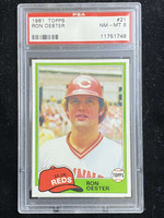 1981 Topps #21 Ron Oester Reds PSA 8 NM-Mint