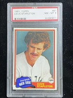 1981 Topps #81 Dave Stapleton Red Sox PSA 8 NM-Mint