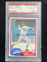 1981 Topps #191 Rick Sutcliffe Dodgers PSA 8 NM-Mint