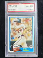 1981 Topps #314 Rich Dauer Orioles PSA 8 NM-Mint