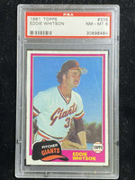 1981 Topps #336 Eddie Whitson Giants PSA 8 NM-Mint
