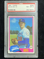 1981 Topps #548 Dave Goltz Dodgers PSA 8 NM-Mint