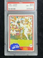 1981 Topps #575 Tony Perez Red Sox PSA 8 NM-Mint