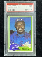1981 Topps #589 Lamar Johnson White Sox PSA 8 NM-Mint