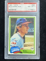 1981 Topps #694 Bud Harrelson Rangers PSA 8 NM-Mint