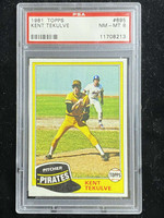1981 Topps #695 Kent Tekulve Pirates PSA 8 NM-Mint