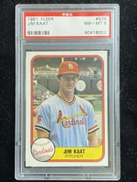 1981 Fleer #536 Jim Kaat Cardinals PSA 8 NM-Mint