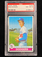 1979 Topps #145 Rick Rhoden Dodgers PSA 8 NM-Mint