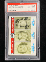 1979 Topps #726 Greg Johnston Giants PSA 8 NM-Mint Prospects Strain Tamargo