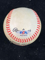 Ernie Banks Baseball PSA/DNA Autograph Signed Cubs Vintage Feeney Ball