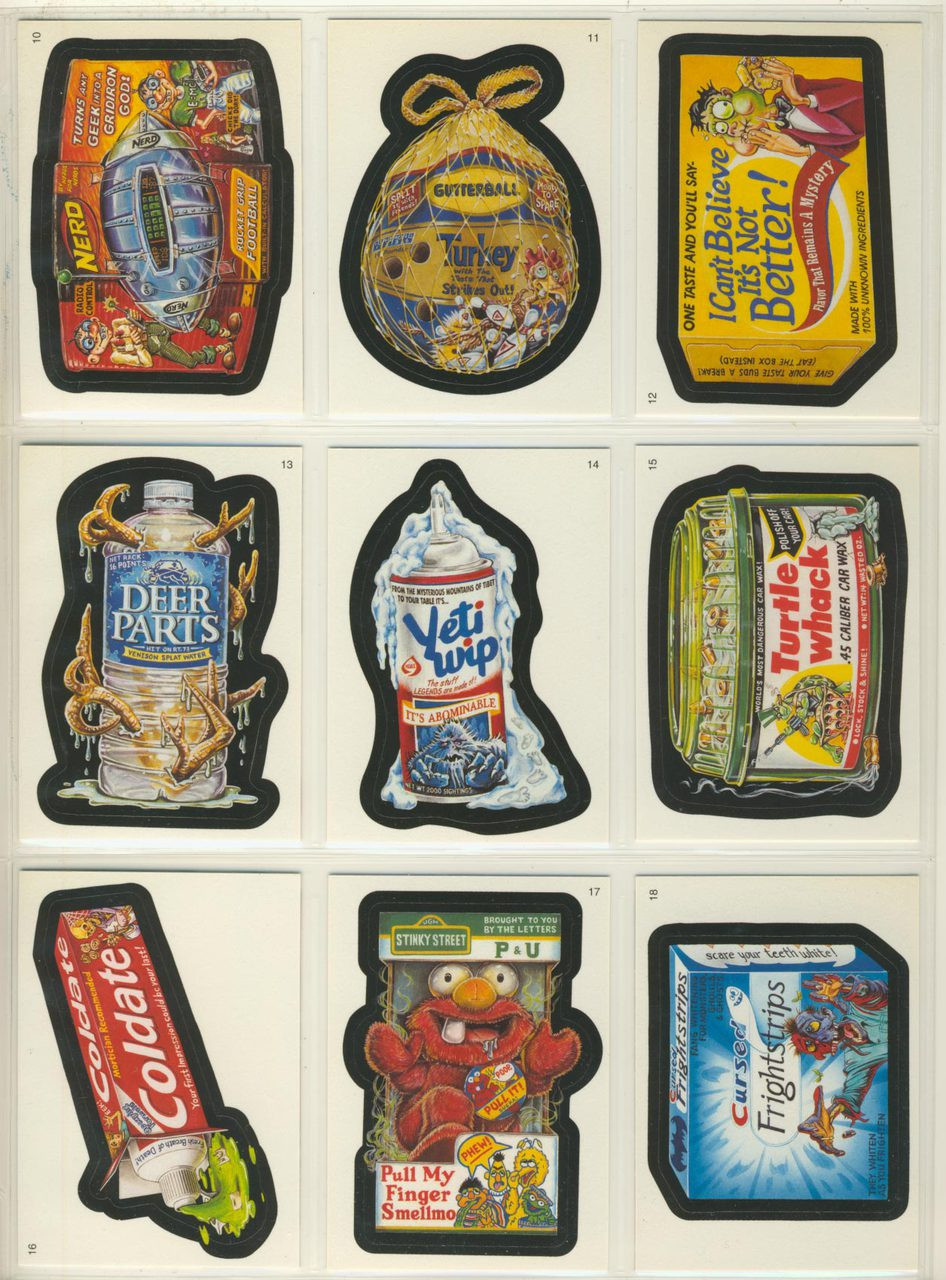 4枚セット カラカス foil 英語 2005 Topps Wacky Packages Series 3 Set 55 Stickers With 4 Magnets
