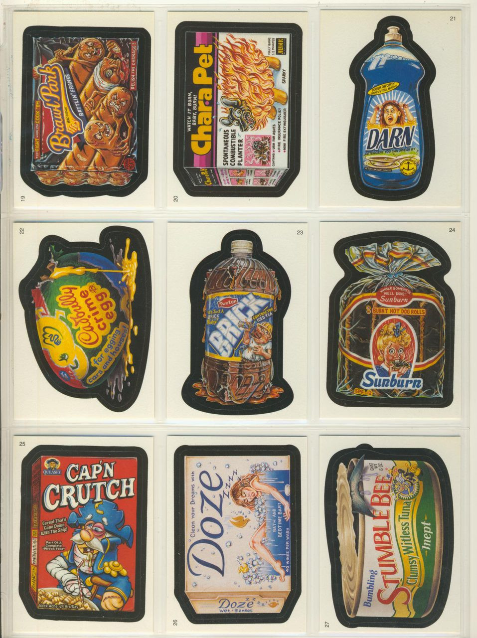 2005 Topps Wacky Packages Series 3 Set 55 Stickers With 4 Magnets