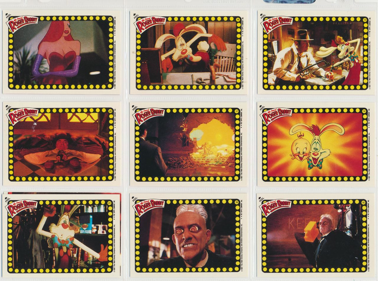 1987 Topps Who Framed Roger Rabbit Set 132/22 #* - Scottsdale Cards